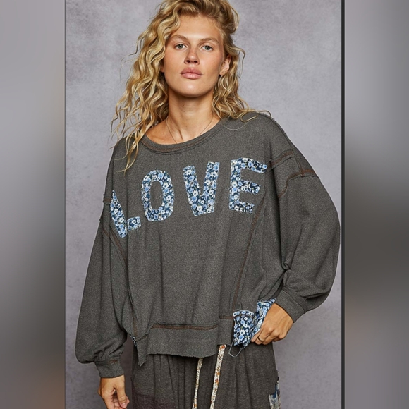 #836 POL Love Letter Patched Top - Picture 3 of 6